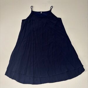 Pinkblush Maternity Navy Blue Swing Sleeveless Mini Dress